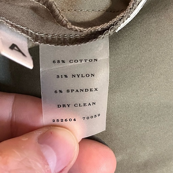 Ann Taylor Sleeveless Utility Shirt Dress, khaki green - Size 8 - Picture 7 of 8